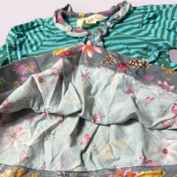 Baby Matilda Jane Stripe Polka Dot Fall Floral Print Mushroom Dress 12-18 Mon - Picture 6 of 10